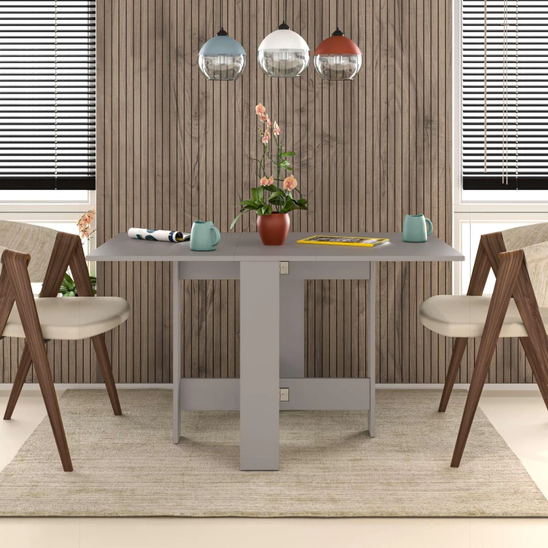Image of Decortie Artemio Foldable Dining Table 130 X 76Cm Mocha Grey 8.68081E+12