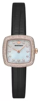 Image of Emporio Armani AR11495 Womens Square Crystal Set Watch