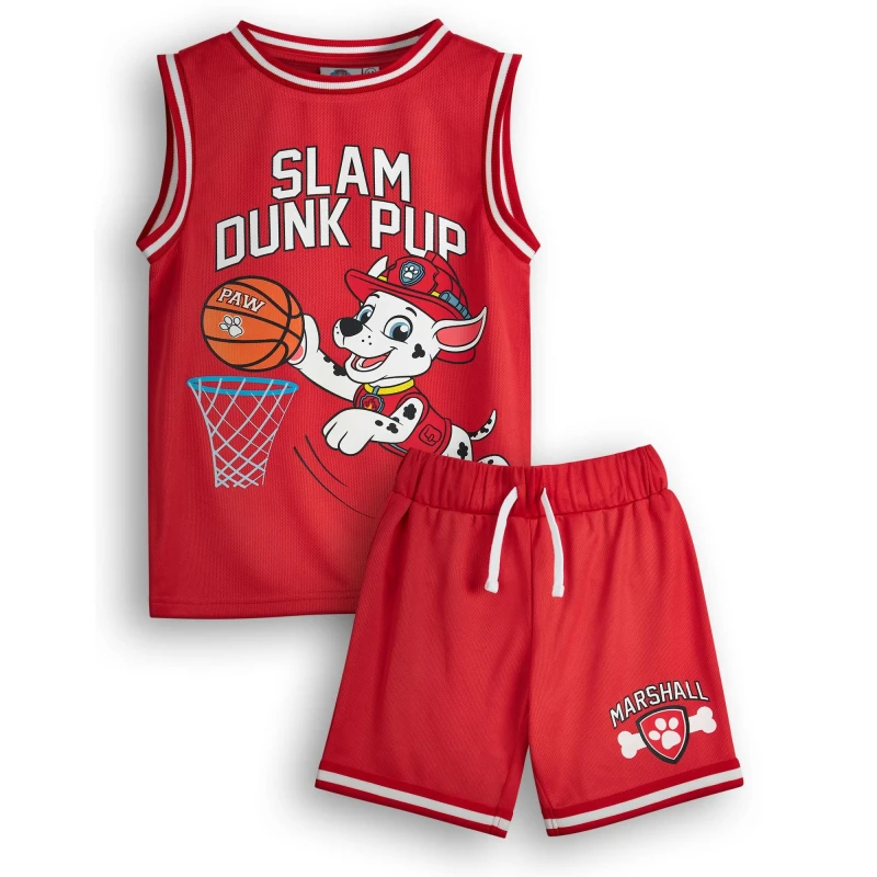 Image of Paw Patrol 2 Piece Basketball Set Red