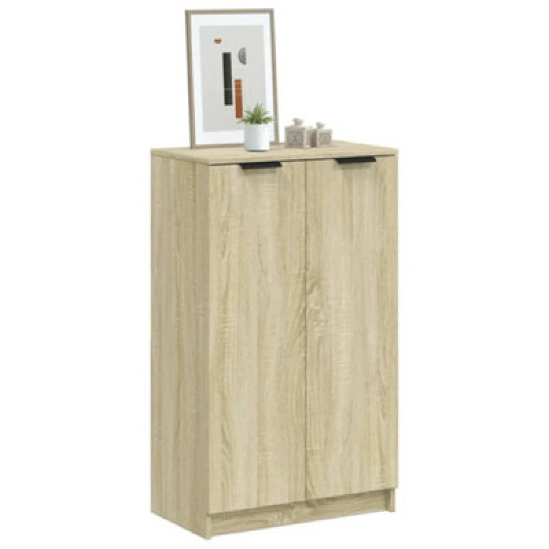 Image of VIDAXL Shoe Cabinet Sonoma Oak 59x35x100.5cm Engineered Wood Vidaxl 8720287079743