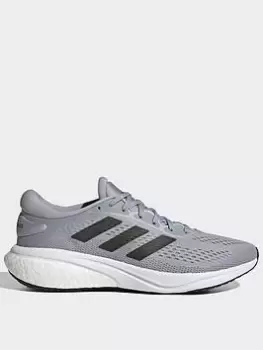 Image of adidas Performance Supernova 2.0 Trainers - Silver/Black, Silver/Black, Size 7, Men