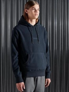 Image of Superdry Polar Fleece Hoodie, Navy Size M Men