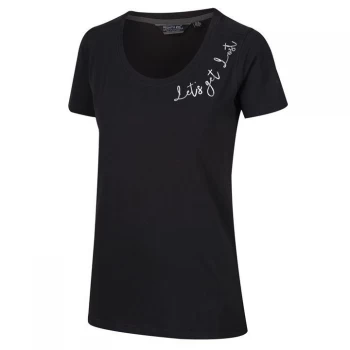 Image of Regatta Filandra IV Graphic Print Organic T-Shirt - Black