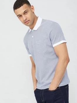 Image of Selected Homme Brighton Contrast Rib Polo - White
