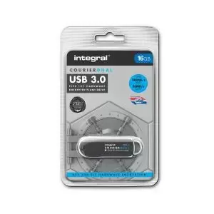 Image of Integral Courier Dual USB 3.0 FIPS 197 16GB Ref INFD16COUDL3 152682