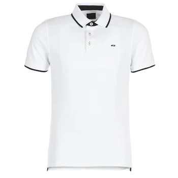 Image of Jack Jones JJEPAULOS mens Polo shirt in White - Sizes XXL,S,M,L,XL,XS
