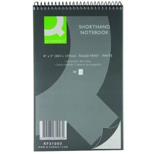Image of Q-Connect Feint Ruled Shorthand Notebook 160 Pages 203x127mm Pack of