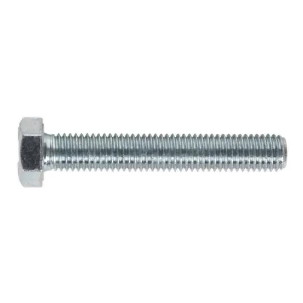 Image of Genuine SEALEY SS1275 HT Setscrew M12 x 75mm 8.8 Zinc DIN 933 Pack of 10