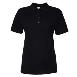 Image of Gildan Softstyle Womens/Ladies Short Sleeve Double Pique Polo Shirt (S) (Black)