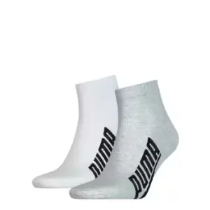 Image of Puma 2 Pack BWT LS Quarter Socks - White