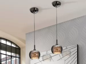 Image of Ari Crystal Ceiling Pendant Mirror, G9