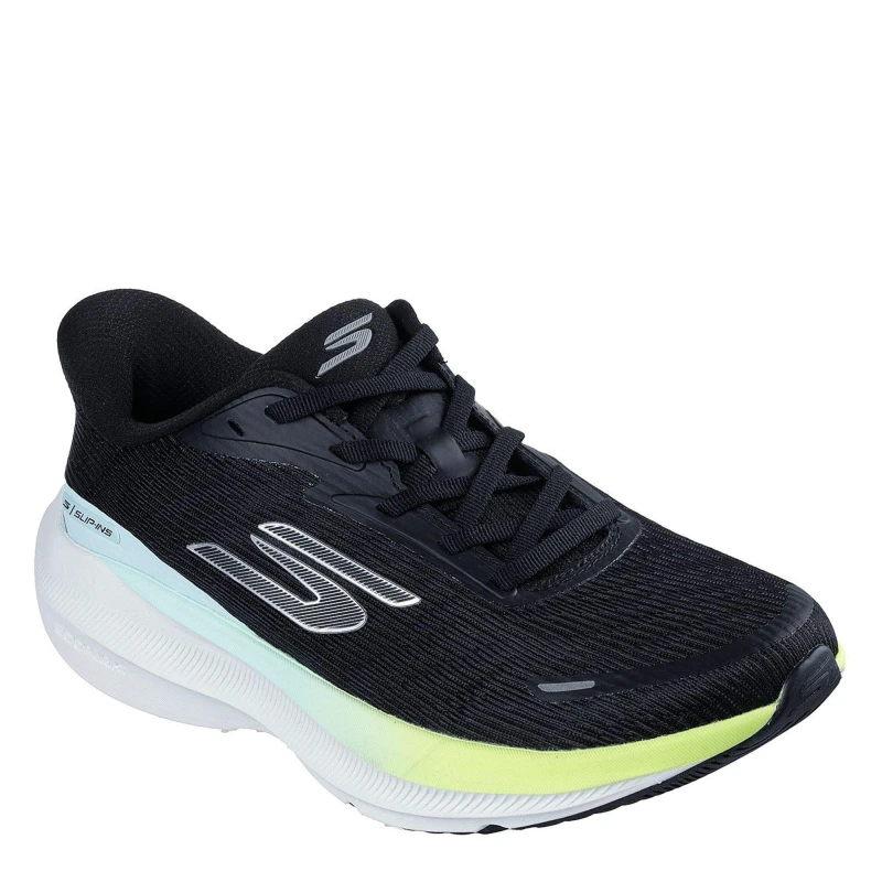 Image of Skechers AERO Pulse Running Trainers Ladies Black/Yellow female 4 (37)