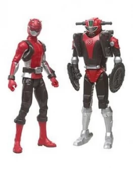 Image of Power Rangers Beast Morphers Red Ranger And Morphin Cruise Beast Bot