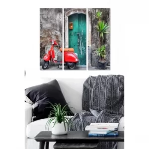 Image of MDF3006796 Multicolor Decorative MDF Painting (3 Pieces)