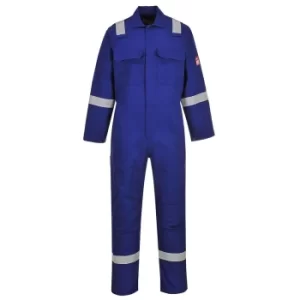 Image of Biz Weld Mens Iona Flame Resistant Coverall Royal Blue Large 32"