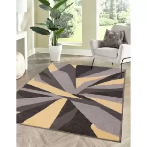 Image of Spirit Astra Modern Rug in Ochre Small Rectangular Carpet 80 x 150cm (2'6'x5'0')