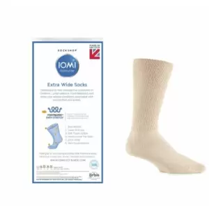 Image of IOMI Footnurse Extra Wide Oedema Socks - Beige - 6 - 8.5