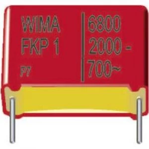 Image of FKP thin film capacitor Radial lead 1000 pF 2000 Vdc 10 15mm L x W x H 18 x 7 x 14mm Wima FKP1U011004D00KSSD 1 pc