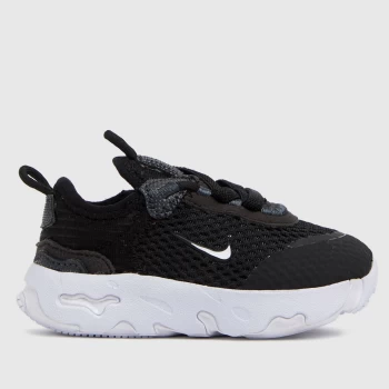 Image of Nike Black & Grey React Live Trainers Toddler