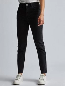 Image of Dorothy Perkins Raw Hem Slim Jean - Black