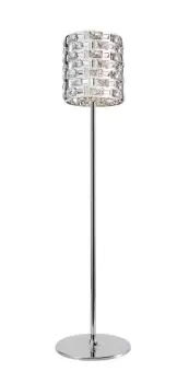 Image of Lola Crystal Floor Lamp Chrome