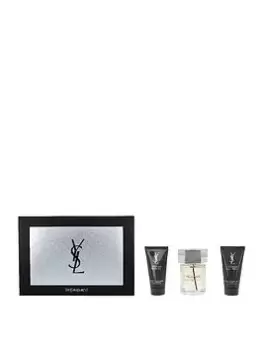 Image of Yves Saint Laurent LHomme Gift Set 100ml Eau de Toilette + 2 x 50ml Aftershave Balm