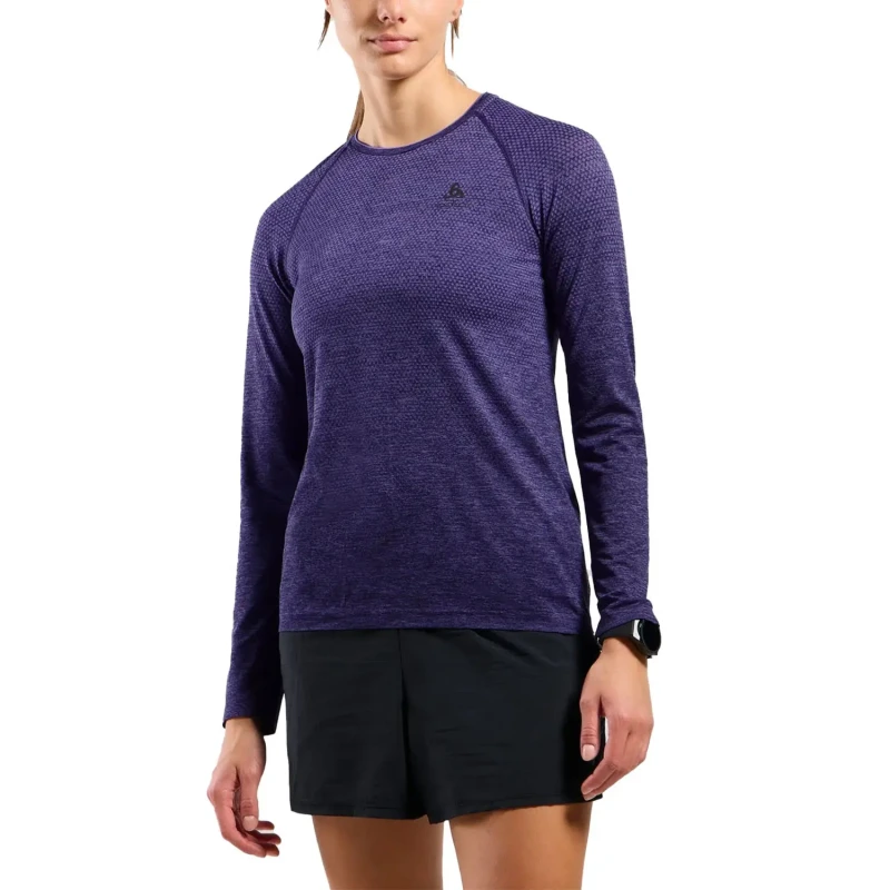 Image of Womens Long Sleeve Jersey Odlo Essential Seamless Gris Female M