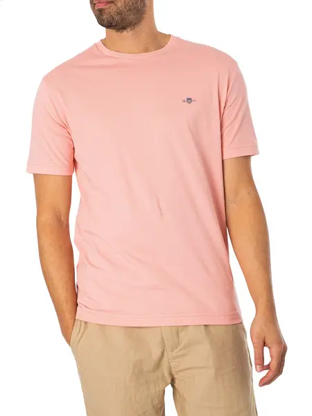 Image of Gant Regular Shield T-Shirt Bubblegum Pink XL