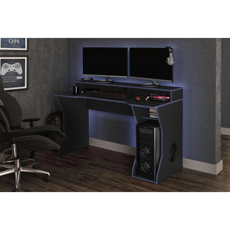 Image of Birlea Enzo Gaming/Computer Desk Blue unisex One Size