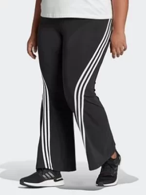 Image of adidas Sportswear Future Icons 3-stripes Flare Joggers (plus Size), Black, Size 2X, Women