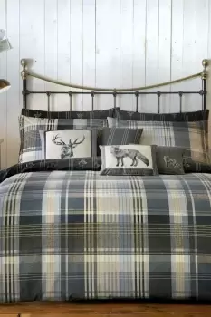 Image of 'Connolly Check' 100% Brushed Cotton Duvet Cover Set