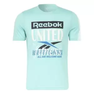 Image of Reebok Fitness Logo T-Shirt Mens - Blue