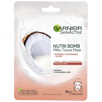Image of Garnier Nutri Bomb Coconut and Hyaluronic Acid Tissue Mask