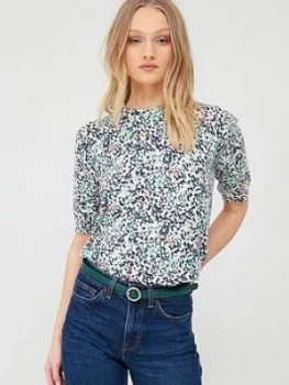 Image of Oasis Brooklyn Print Knitted Jumper - Multi, Size L, Women