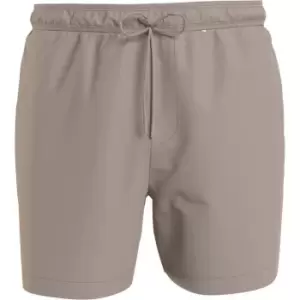 Image of Calvin Klein Medium Drawstring Tape Swim Shorts Mens - Beige