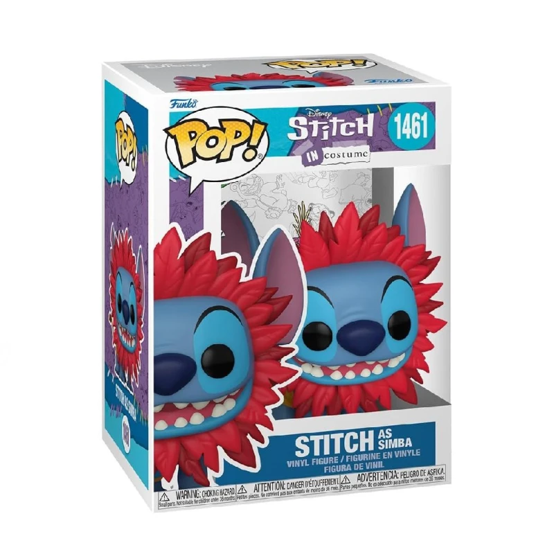 Image of Lilo & Stitch Stitch Costume - Stitch as Simba Vinyl Figurine 1461 Funko Pop! multicolour Onesize Unisex