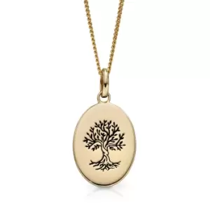 Image of JG Signature 9ct Gold Tree of Life Medal Necklace