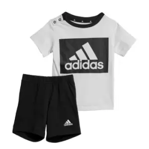 Image of adidas Essentials Tee and Shorts Set Kids - White