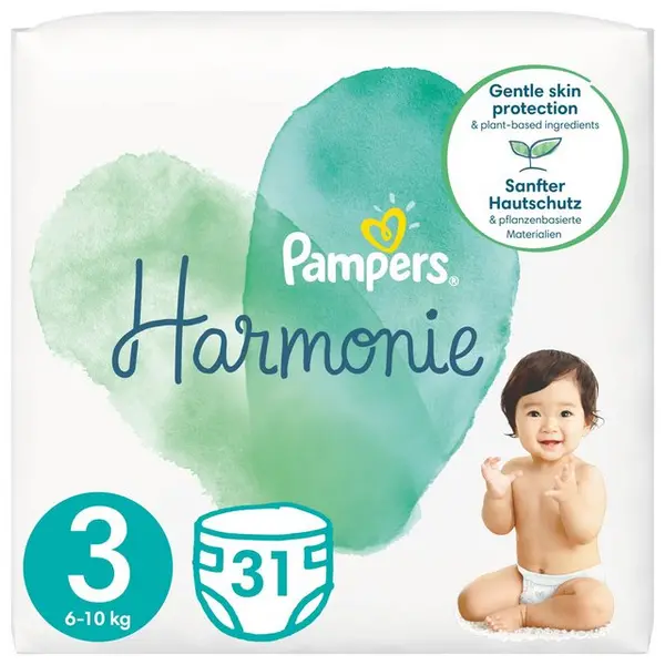 Image of Pampers Harmonie Size 3 31 Nappies