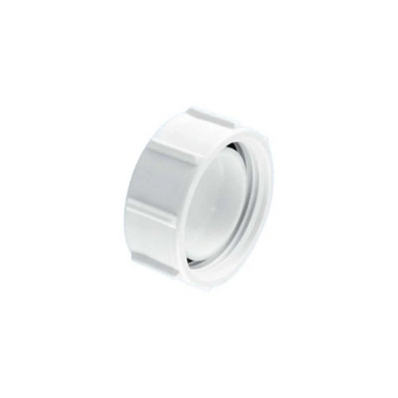 Image of McAlpine Z23 2" Blank Cap with nut for BSP threads White
