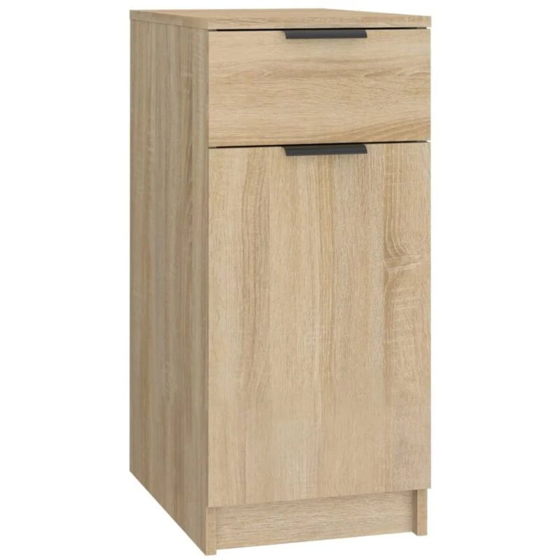 Image of Vidaxl Desk Cabinet Sonoma Oak 33.5X50X75cm Engineered Wood, Brown 811505