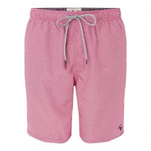 Image of Ted Baker Ted Geo Midi Swim Shorts - Pink