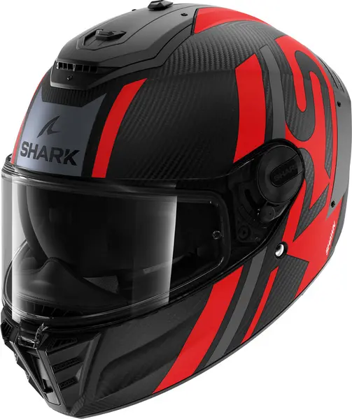 Image of Shark Spartan RS Carbon Shawn Mat Carbon Anthracite Red DAR Full Face Helmet L