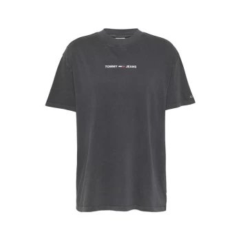 Image of Tommy Jeans Oversized Reflect T Shirt - Black