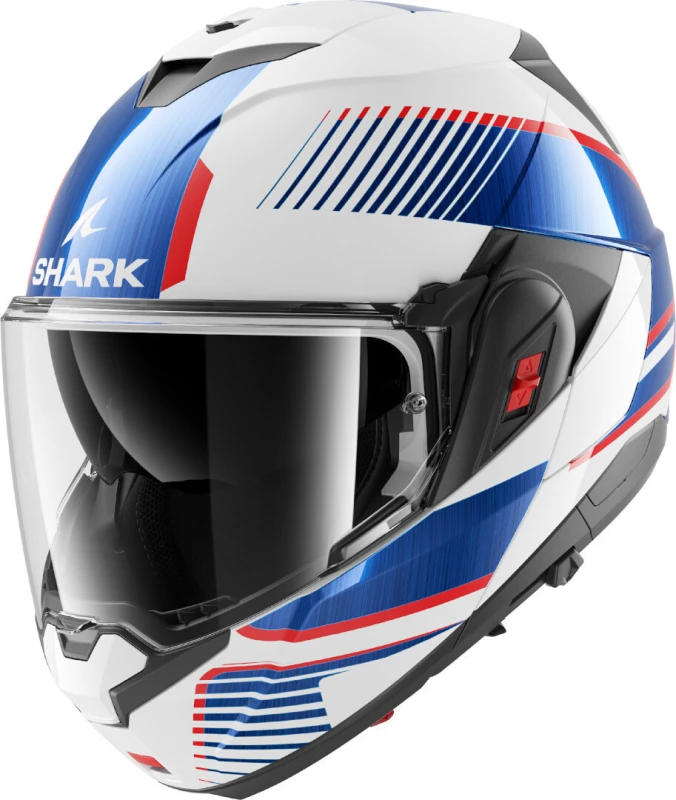 Image of Shark Oxo Sikter Helmet, white-red-blue, Size M for Men