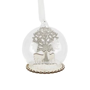 Image of Sass & Belle Winter Forest Fawn Dome Bauble