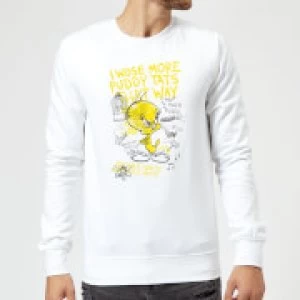 Image of Looney Tunes Tweety Pie More Puddy Tats Sweatshirt - White - XXL