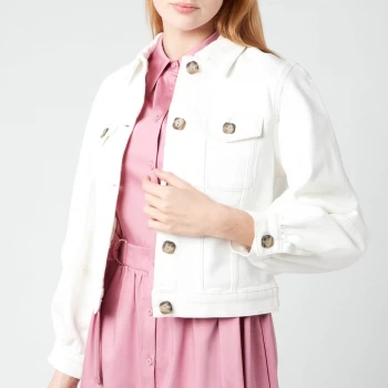 Image of Ted Baker Womens Consse Boxy Denim Jacket - Cream - UK 12
