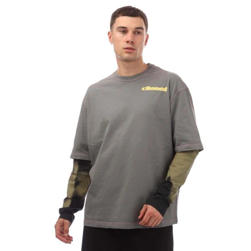 Image of Diesel T-Wesher-N3 T-Shirt Grey male S