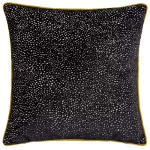 Image of Estelle Spotted Cushion Black/Gold / 45 x 45cm / Polyester Filled
